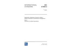 IEC 61968-3 Ed. 1.0 en:2004, Application integration at electric utilities - System interfaces for distribution management - Part 3: Interface for network operations