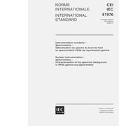 IEC 61976 Ed. 1.0 b:2000, Nuclear instrumentation - Spectrometry - Characterization of the spectrum background in HPGe gamma-ray spectrometry