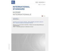 IEC 62439-1 Amd.1 Ed. 1.0 b:2012 First Edition: Amendment 1 - Industrial communication networks - High availability automation networks - Part 1: General concepts and calculation methods