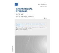 IEC 63182-5 Ed. 1.0 b:2021, Primera edición: Núcleos de polvo magnético - Directrices sobre dimensiones y límites de irregularidades superficiales - Parte 5: Núcleos de cilindro