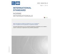 IEC 80416-3 Ed. 1.1 b:2011, First Edition: Basic principles for graphical symbols for use on equipment - Part 3: Guidelines for the application of graphical symbols