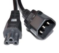 IEC Clavija C14 a Hoja De Trébol Clavija C5 Convertidor Adaptador Energía Cable 1 m [1 metros/1m]