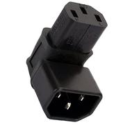 IEC macho C14 a C13 ángulo recto 90 grados IEC C13 C14Power adaptador PDU enchufe