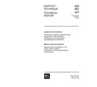 IEC/TR 60977 Ed. 1.0 b:1989, Medical electrical equipment - Medical electron accelerators in the range of 1 MeV to 50 MeV - Guidelines for functional performance characteristics