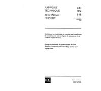 IEC/TS 60816 Ed. 1.0 b:1984, Guide on methods of measurement of short duration transients on low-voltage power and signal lines