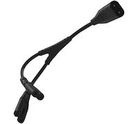 Iec320 C8 a la cuerda ranurada de la CA de 2X C7 Y, varón de la figura 8 de Iec a 2 hembras 1 en cable de la CA de 2 salidasEncantador y encantador