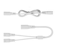 IEC320 - Cable divisor en forma de Y de extensión C7 a 1 C8 con 1 kit de cable C7 a 1 C8 para monitor, cámara, impresora, TV, altavoz, puerto de visualización, cable de alimentación.