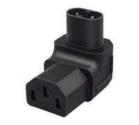 IEC320 Power Adapter Converter IEC320 C8 Macho a C13 Hembra Adaptador de Conversión Arriba Para Electrónica PC Caso Macho A Hembra Adaptador de alimentación hacia arriba