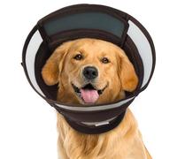IECOii Collar Buster para perros después de la cirugía, cono de malla plegable para evitar heridas lamidas y proteger puntadas, cono ajustable para perro que no raya muebles, collar ligero de