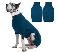 IECOii Jersey de gran danés, suéter extragrande 5XL para perros de raza gigante en invierno, tela de punto de cuello alto para clima frío, lavable a máquina, suéteres elásticos para San Bernardo