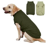 IECOii Paquete de 2 suéteres de forro polar para perro grande, 3XL, suéteres de forro polar para labrador, abrigo elástico cálido para otoño e invierno con agujero para correa, lavable a máquina