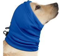IECOii Pasamontañas transpirable con protección para los oídos, protección auditiva elástica contra el miedo a la aspiradora en coche, gorro antideslizante para comer y jugar, vendaje para perros