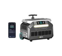 IEE 2400W Estacion de Energia Portatil P2400, 2048Wh Generador Electrico Solar Batería LiFePO4, Aplicación, 16 Puertos, Portable Power Station para Camping, Viajes, Emergencia