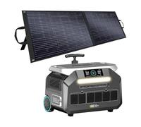 IEE 3200W Estación de Energía Portátil P3200 con Panel Solar 100W, Generador Solar 2048Wh, Batería LiFePO4, Carga al 80% en 45 min, APP, 16 Puertos, Power Station para Camping, Caravana y Emergencias