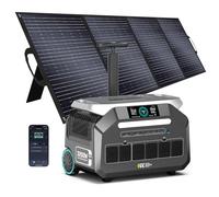 IEE 3200W Generador Solar P3200 con Paneles Solares 400W, 2048Wh Estación de Energía Portátil, LiFePO₄, Carga 80% en 45 min, Aplicación, 16 Puertos, Power Station para Camping, Caravana y Emergencias