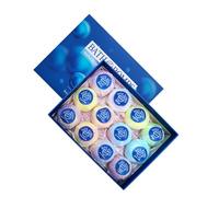 IEEDFJKK 12 unids/set de baño Natural para hombres, bombas de baño desintoxicantes y nutritivas para mujeres, regalos, Kit de fabricación de bombas de baño veganas, azul