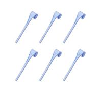 IEEDFJKK 6 piezas de pajitas de silicona reutilizables desmontables para beber bebida taza Snap Kit vacaciones cocina accesorios para bebidas, Azul