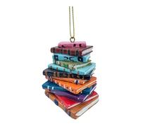 IEEDFJKK Adorno navideño con Forma de Pila de Libros y Colgante para árbol Navidad Que CREA un Centro Elegante en reuniones Festivas. Adornos navideños con Forma Pila Libros Escolares.