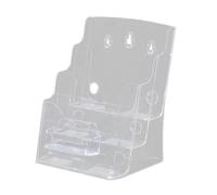 IEEDFJKK Elegante soporte de pared para folletos de acrílico para menús, volantes y literatura. Fácil acceso. Incluye orificios pretaladrados para colgarlo fácilmente en la pared.