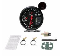 IEEDFJKK Excepcional tacómetro 4 en 1 de 5 Gauegs. Mediciones precisas y fáciles de leer para aplicaciones automotrices, Negro