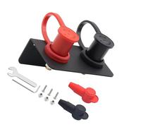 IEEDFJKK Kit de reubicación de postes batería 250 A, conectores terminales, construcción duradera, aplicaciones para baterías marinas, postes terminales, a prueba polvo, impermeables, para