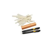 IEEDFJKK Rotulador de tela ligero y portátil, de tiza sastre, que desaparece, herramienta esencial para trabajos costura y bordado. Rotulador tela tiza sastre, Negro, 2 bolígrafos con 20 recambios