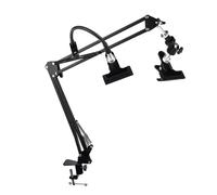 IEEDFJKK Soporte de bordado con clip de bisagra metal, soporte bastidor bordado giratorio, herramienta artesanía ajustable para amantes del punto cruz, accesorio altura ajustable para