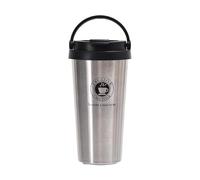 IEEDFJKK Tazas de café aisladas, Materiales para Beber Cada Vez, Taza de café de Acero Inoxidable para Coche, Taza térmica Reutilizable de Acero Inoxidable, Plata, 500ml