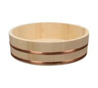 IEEDFJKK Tazón de Para madera para mezclar arroz y sushi. Recipiente que contiene fácilmente el arroz mientras se mezcla con condimentos. Cocina, restaurante, tazón de Para madera, 30x7.5 cm