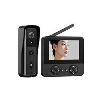 IEEDFJKK Timbre Elegante con cámara de Video Que combina definición de 2K píxeles y visión Nocturna infrarroja para una vigilancia nítida. Campo de, Negro