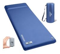 IEEILULU Colchoneta autoinflable eléctrica para camping, colchón de espuma con bomba eléctrica, colchoneta hinchable de 8 cm, resistente al agua, para senderismo, tienda de campaña, exterior (azul)