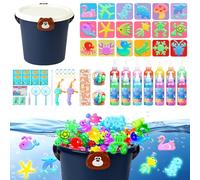 IEEILULU Magic Water Elf, Aqua Gelz Set con 14 Colores, 2 Cañas de Pescar y 18 Moldes, Juguete de Gel de Agua, Elfo de Agua Magico para niños de 3 años en Adelante, niños y niñas (BLUE)