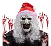 IEEILULU Máscara de Payaso, Máscara de Terrifier para Disfraz Terrifier Adulto, Art The Clown Mask, Mascara Terrifier Adulto, Halloween Cosplay Disfraz Accesorio (Rojo)