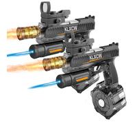 IEEILULU Pistola de Agua Electronica, Electric Water Gun con Luz, Pistola de Agua Automática de 750 mL, Ideal para Juegos con Pistolets à Eau pour Plage (Negro-2)