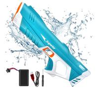 IEEILULU Pistola de Agua Electronica, USB Recargable 8-10M Largo Alcance de Pistola de Agua, Verano,Fiestas en el Jardín de la Playa,Juguetes de Piscina Regalos Veranos para Niños Adultos (Azul5)