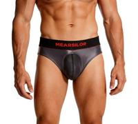 IEFIEL Hombre Metálico Brillante Calzoncillos Camisón Gays Slip Micro Tanga Gris Oscuro L