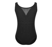 IEFIEL Maillot de Danza Clásico para Niña Body Ballet de Tirante Ajustado de Patinaje Deportes Leotardo Gimnasia Rítmica Disfraz de Bailarina 3-14 Años U Negro 15-16 años