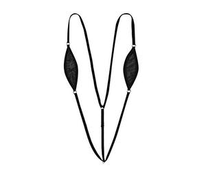 IEFIEL Micro Bikini Mujer Sexy Teeny Weeny Sling Shot Traje de Baño Una Pieza Teddy Body G-String Slingshot Thong Bikini Beach Swimsuit Negro One Size