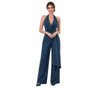 IEFIEL Mujer Uniforme Elegante Invitado Mono Boda Invitada Noche Graduación | Para Eventos Formales,Bodycon Casual,Sin Espalda,Día De Acción De Gracias,Bola Baile,Trabajo,Fiesta Temática Marina/Océano