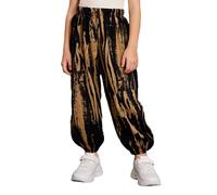 IEFIEL Niña Pantalones Bohemios Pantalón Harem Correr Ropa Casual Partido Rodilleras Sendero Ya Usé Naranja 9-10 años