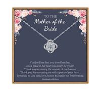 Ieftop Collares de regalo para mujeres y adolescentes, chapado en oro blanco de 14 quilates, delicado collar de nudo de amor para abuela, tía, madrastra, hermana, madre, joyería para el día de la madre, aniversario, regalos de cumpleaños para mujeres, Metal, no conocido