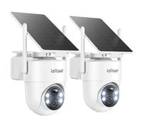 ieGeek 2K/3MP Camara Vigilancia WiFi Exterior Solar, 360° PTZ(2pcs)