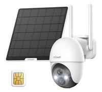 ieGeek 4G LTE Cámara Vigilancia Exterior Solar Inalámbrica, 2K IP Cámara con Batería 10000mAh, PTZ 355°&120°, La Tarjeta SIM está instalada en el Dispositivo, Visión Nocturna Color, Detección Humana