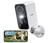 ieGeek 5mp Camara Vigilancia WiFi Exterior/Interior sin Cables, Cámara Vigilancia con Batería Recargable, 10M Visión Nocturna Colorida, Detección de Movimiento PIR, Audio de 2 Vias, IP66