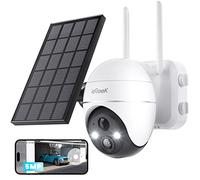 ieGeek 5MP Camara Vigilancia WiFi Exterior, PTZ 360° Cámara Vigilancia Solar, Detección Humana PIR, Visión Nocturna en Color, Audio Bidireccional, Almacenamiento Local/Nube, Compatible Alexa,IP65