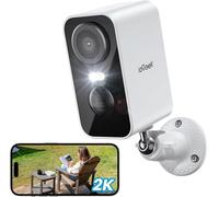 ieG mara de vigilancia 2K/3MP con batería exterior, wifi, inalámbrica, para exterior/interior con visión nocturna de colores, detección de movimiento PIR, tarjeta de memoria y nube, IP66, audio
