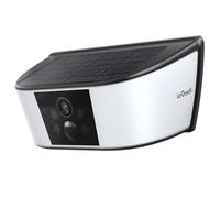 ieGeek Camara Vigilancia WiFi Exterior Solar, Camara Solar Inalámbrica con Luz con Pared, 3MP, luz activada por Movimiento，Vision Nocturna Color, Deteccion PIR/AI, IP65, Compatible con Alexa,S4