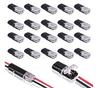 Iegefirm Conector Enchufable de Doble Cable de 20 Piezas con Hebilla de Bloqueo, Conectores Enchufables Terminal de Cable Compacto Universal de 2 y 2 VíAs