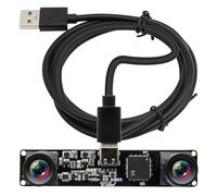 IEights 210fps Dual Lens Mono Global Shutter - Cámara USB de 800P OV9281 UVC con sincronización UVC lente M12 de baja distorsión sin micrófonos, para computadora, portátil, Android y Raspberry Pi