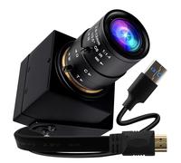 IEights Cámara 4K USB 3.0 HDMI 4K 60fps 2.8-12mm Zoom Webcam para computadora Mini cámara Lightburn para grabador láser H.264 Telescopio USB Seguridad Industrial PC Webcam para Raspberry Pi Jetson